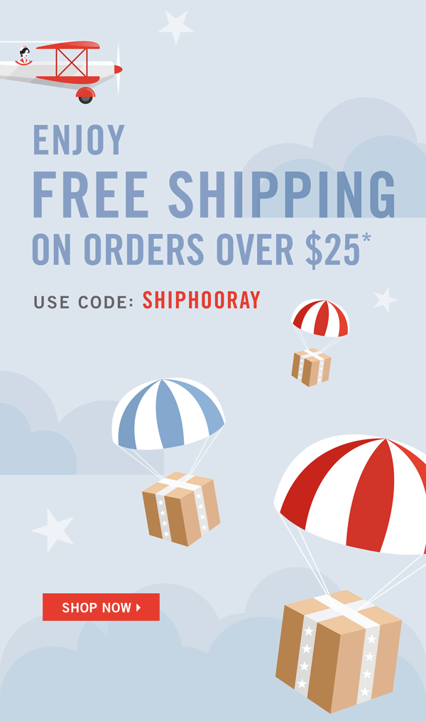 Animated First Aid Beauty shipping artwork with parcels and illustrated transport elements