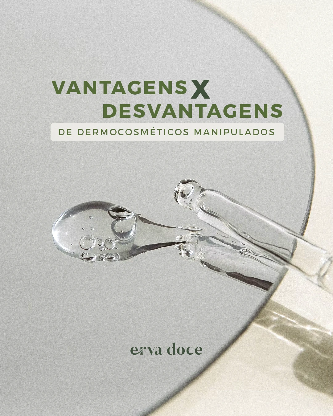 Portada de contingut educatiu per a les xarxes d'Erva Doce Farmácia dissenyada per Aline Martelato