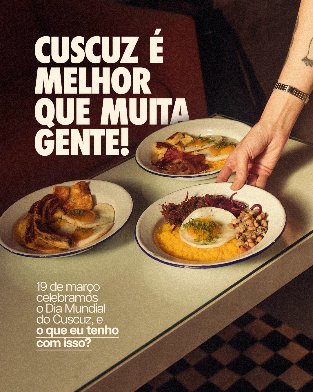 Food photography and a humorous headline for Kings Café social media